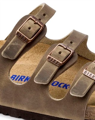 Florida Oiled Leather Sandal - Tabacco Brown